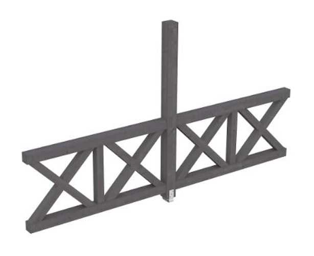 Skan Holz Andreaskreuz Seitenwände für freistehende Terrassenüberdachungen Leimholz