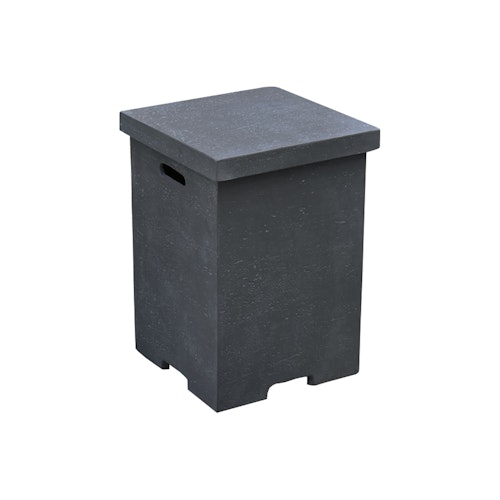 Gardenforma Abdeckung für 11 kg Gasflaschen, Beton-Optik dunkelgrau Faser-Beton