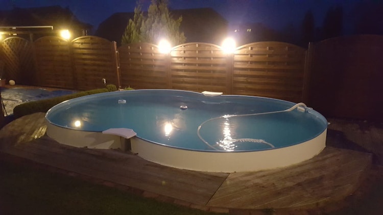 Summer Fun Stahlwandpool Set Exklusiv CANNES Achtform 625 x 360 x 150 cm