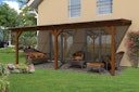 Vorschaubild Skan Holz Terrassenüberdachung Andria aus Leimholz mit Mittelpfosten Breite 648 cm