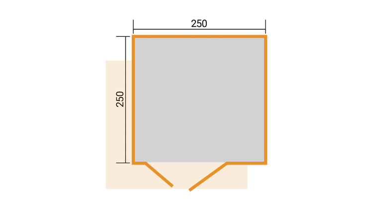 Weka Design Gartenhaus Pure Garden Amberley mit Design-Doppeltür - 28 mm