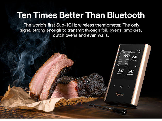 Typhur Grillthermometer SYNC Gold Quad - 4 Thermometer