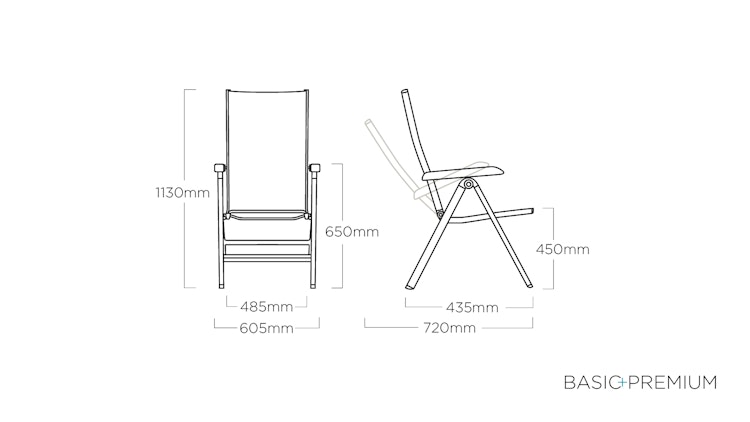 Kettler Multipositionssessel BASIC+ PREMIUM, Aluminium / Outdoorgewebe