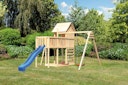 Vorschaubild Akubi Stelzenhaus Frieda mit Wellenrutsche, Doppelschaukelanbau, Anbauplattform und Kletterwand