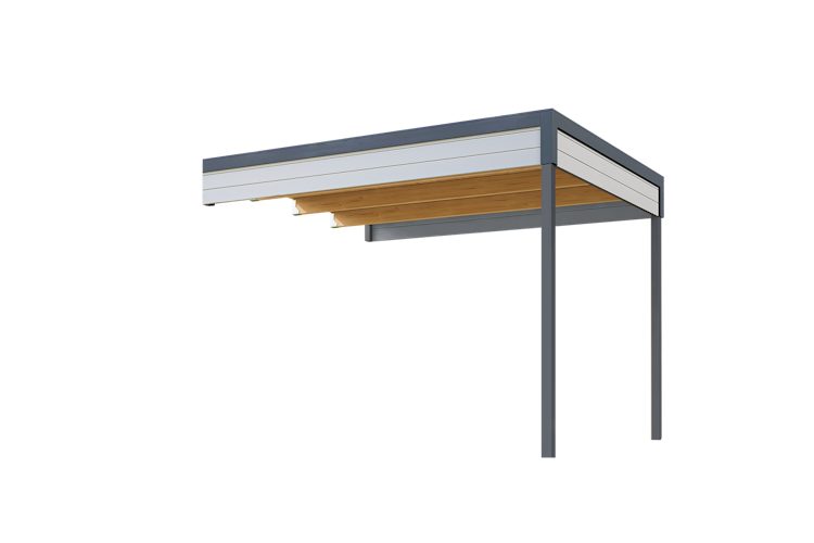 Weka Anbaudach für Gartenhaus Batu 3 - 150 oder 300 cm Breite