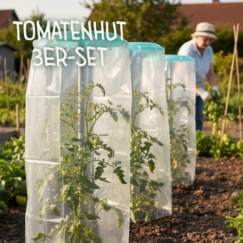 KHW Tomatenhut 3er Set - Pflanzenschutzdach für Tomaten & Paprika