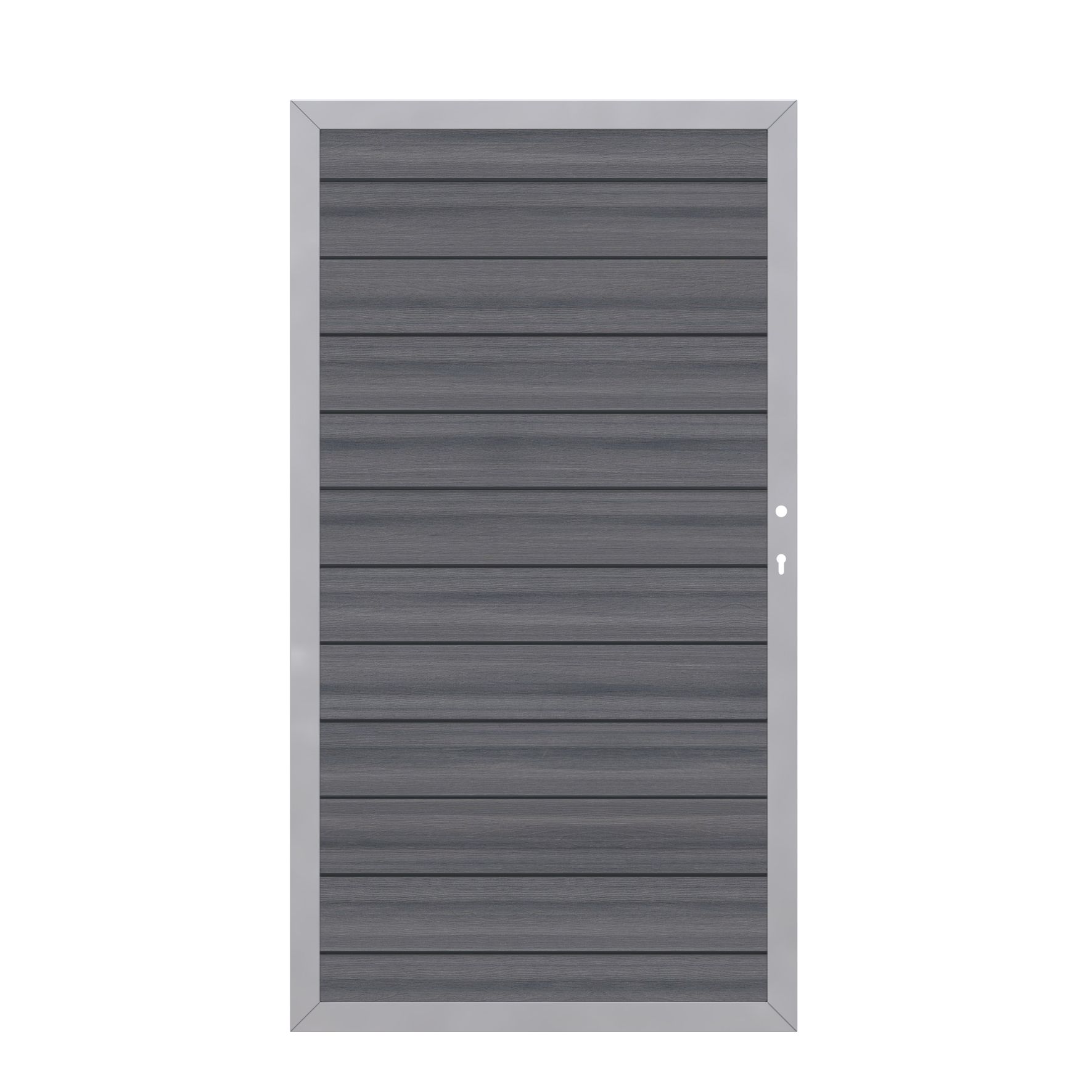 TraumGarten System WPC Platinum Einzeltor mit Diagonalstrebe