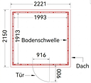 Vorschaubild NewTechWood WPC Gartenhaus Cella 77 mit Einzeltür - 21 mm