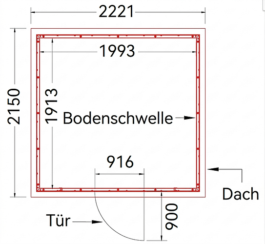 NewTechWood WPC Gartenhaus Cella 77 mit Einzeltür - 21 mm