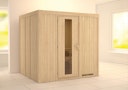 Vorschaubild Karibu Sauna Sodin mit Fronteinstieg 68 mm inkl. gratis 9 kW Bio-Saunaofen im Wert von 719 €
