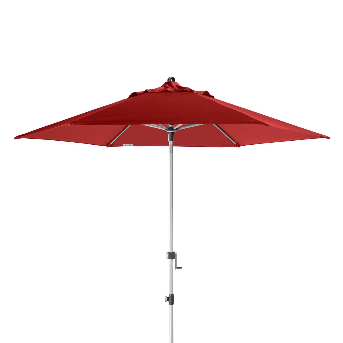 doppler Mittelmastschirm EXPERT 280 Auto-Tilt, Aluminium Silber / 100 % Polyester 180 g/m² Bordeaux