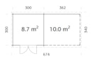 Vorschaubild Palmako Gartenhaus Ella 8,7 + 10,0 m² - 28 mm