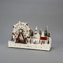 Vorschaubild Konstsmide Weihnachtsbeleuchtung LED Holzsilhouette Weihnachtsmarkt mit Riesenrad, batteriebetrieben