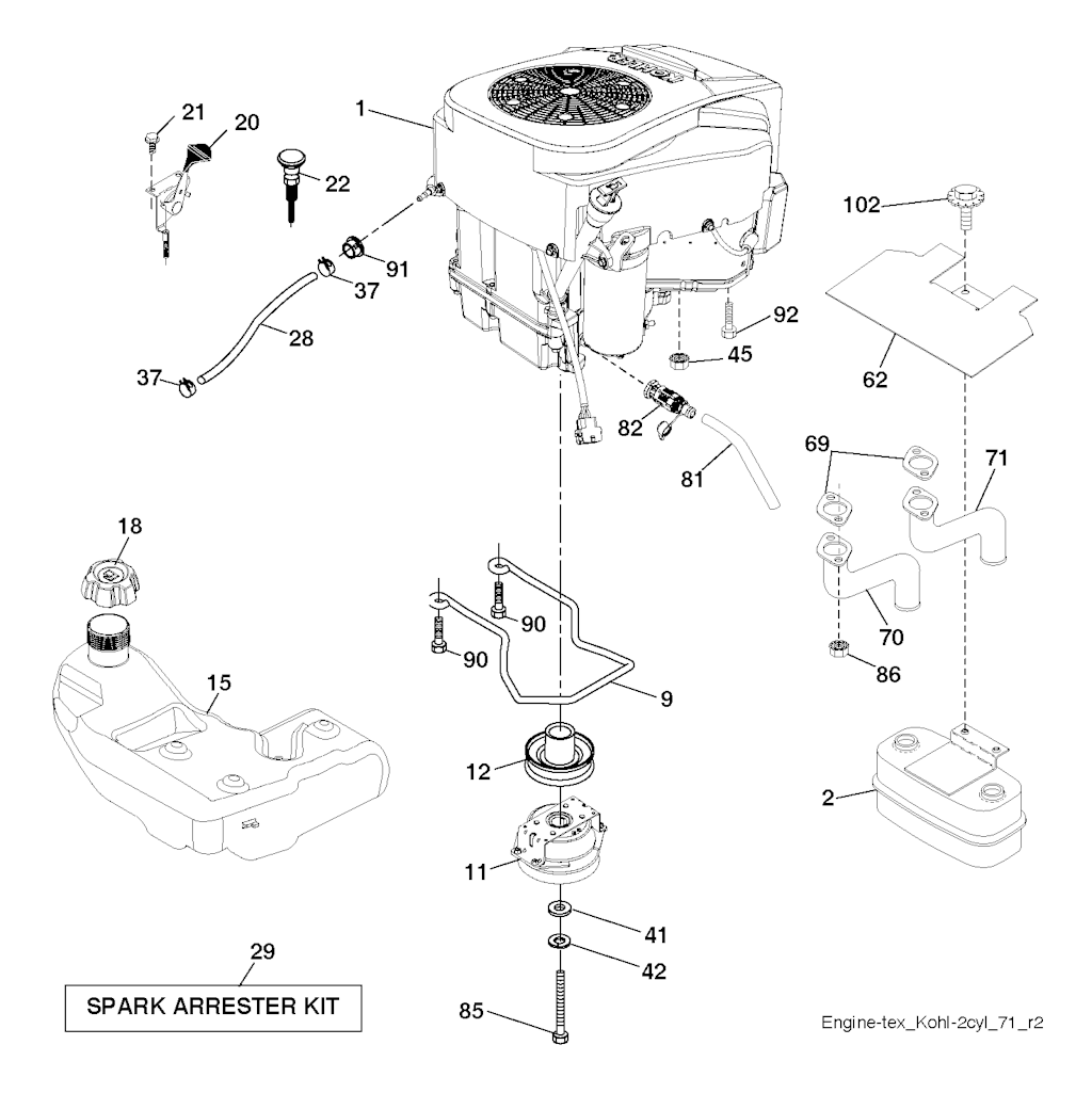Explosionszeichnung Ersatzteile