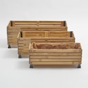 Vorschaubild BambusBASIS Pflanzkübel - rechteckig, 3er-Set (S, M, L)