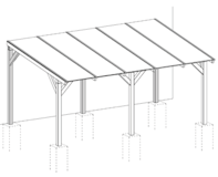 Weka Umrüst-Bausatz freistehend für Terrassenüberdachung 672 (Gr. 1 & 2)Zubehörbild