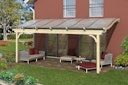 Vorschaubild Skan Holz Terrassenüberdachungen Verona o. Mittelpfosten Breite 648 cm