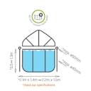 Vorschaubild Exit Pool Sonnendach 220 x 150 cm