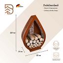 Vorschaubild Badeko Holzregal ,,Karlsbad" - 120 cm hoch in Edelrostoptik