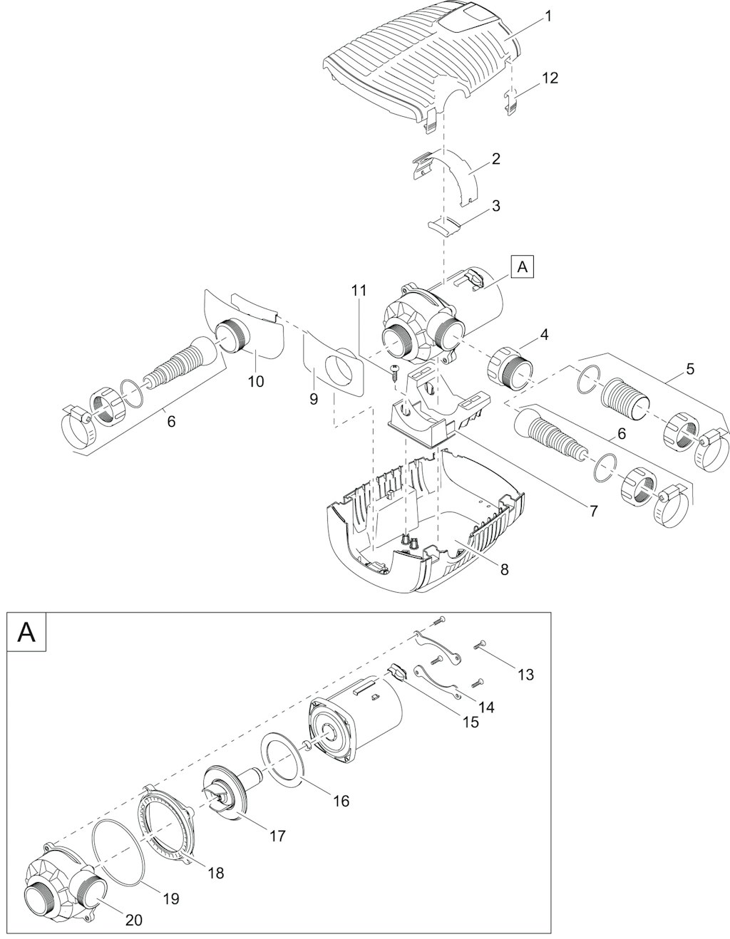 Explosionszeichnung Ersatzteile