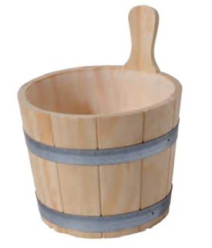 Infraworld Aufgusseimer 5 l Fichte mit Kunststoffeinsatz