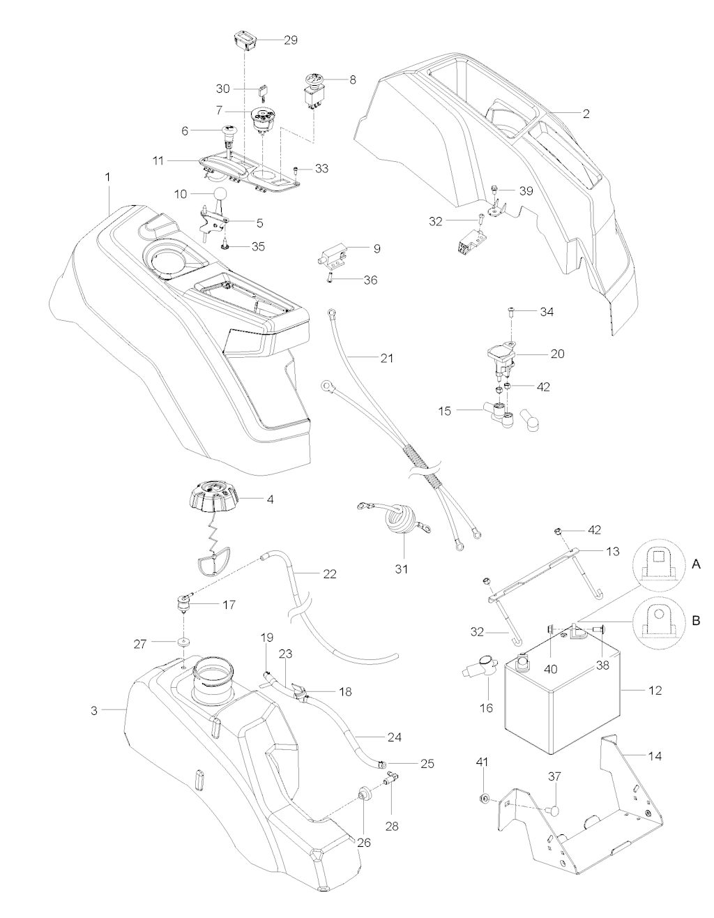 Explosionszeichnung Ersatzteile