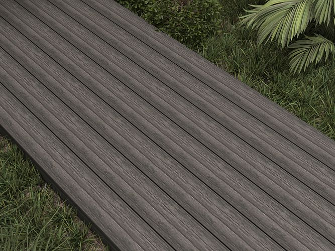 NewTechWood Deluxe Vintage WPC-Terrassendiele Massiv Silver Gray  23 x 138 mm