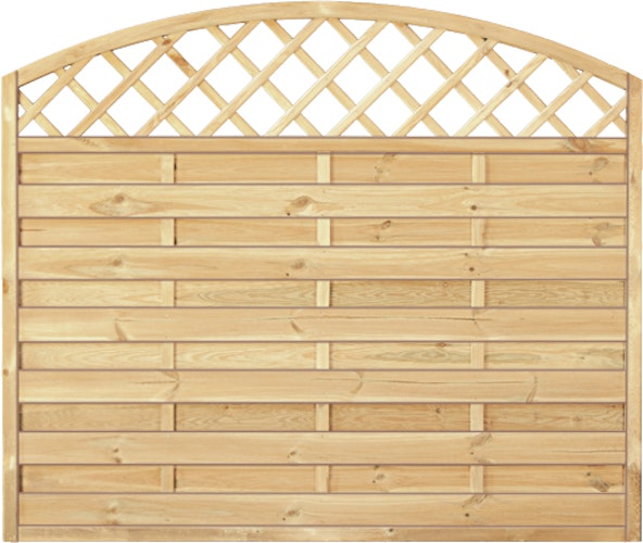 T&J MAXI BOGEN RANK Lamellenzaun 180 x 150/130 cm