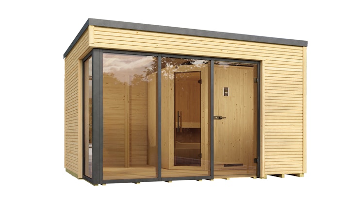 Weka Design-Saunahaus Cubilis inkl. Elementsauna 45/68 mm