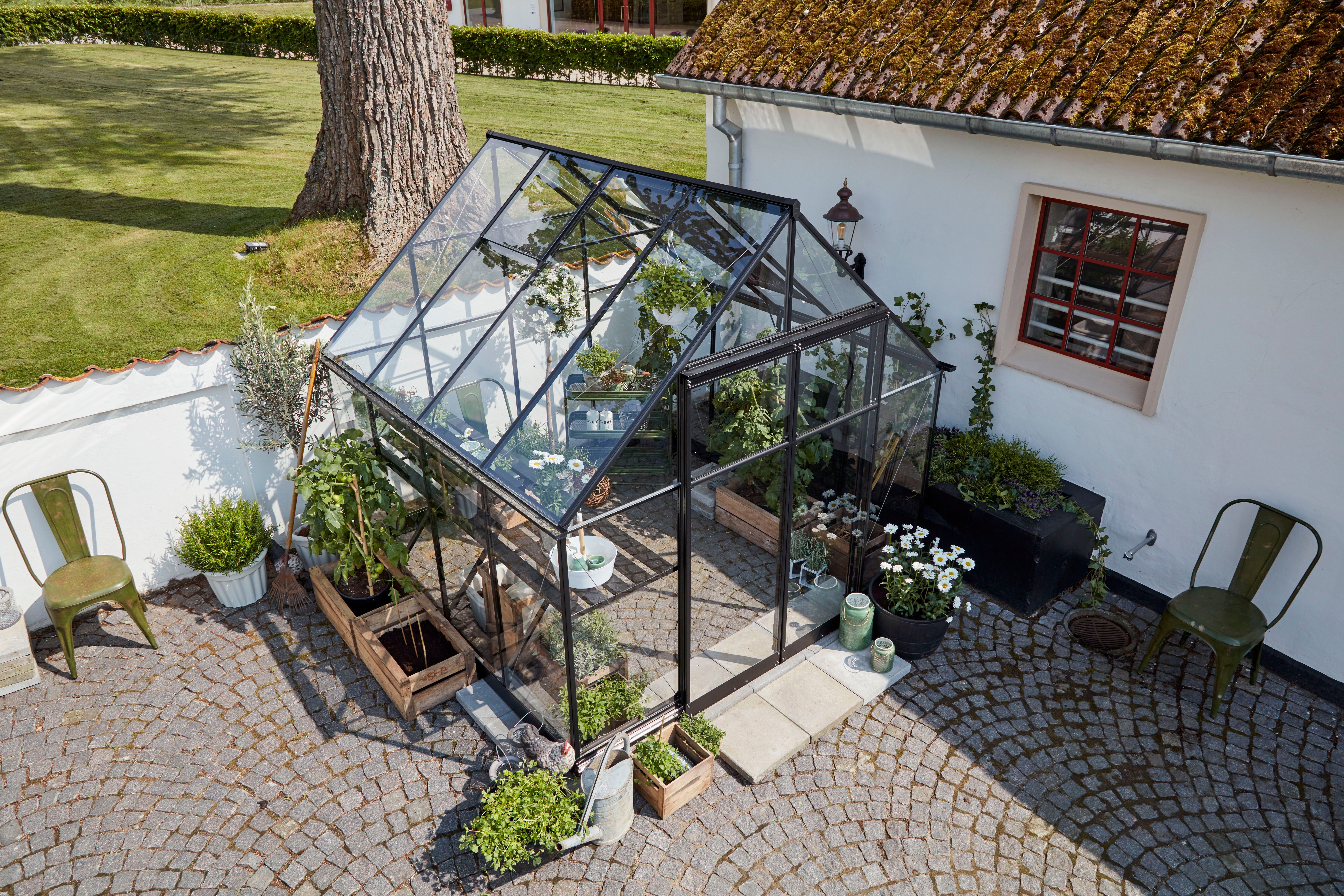 Halls Gewächshaus Qube 8 - 6,3 m² / 9,4 m² / 12,5 m²