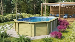 Karibu Pool Modell 5 Classic A 700 x 400 cm - kesseldruckimprägniert Aktionsangebot