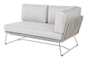 Vorschaubild Diamond Garden 2er Loungesofa MILOS links, Edelstahl Dunkelgrau / Rope / Sunproof (100 % Polypropylen)