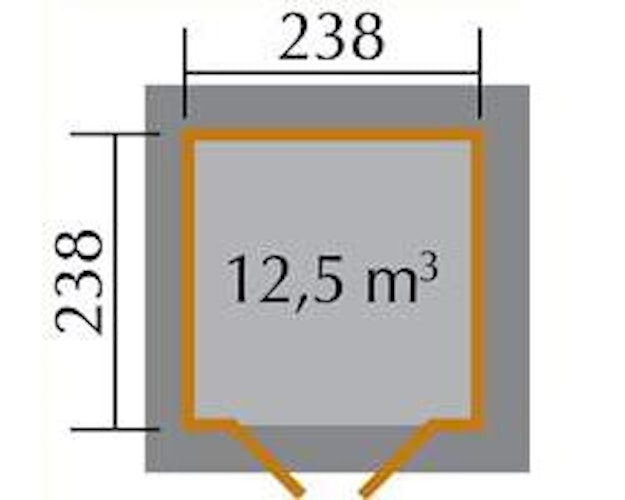 Weka 28 mm Gartenhaus 177 4-Eck