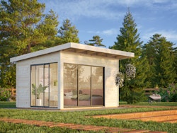 Palmako Gartenhaus Andrea 11,2 m² Slide Plus mit Isolierglas-Schiebetür - 44 mm