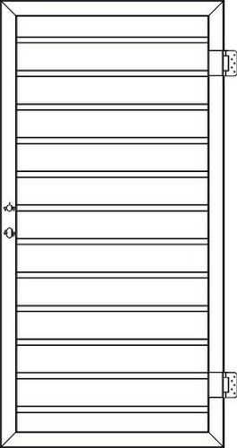OSMO Alu-Fence Einzeltor auf Maß inkl. Beschlagset