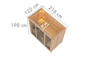 Vorschaubild Karibu Sauna Avari 2 Superior mit Fronteinstieg 68 mm - 230 Volt Plug & Play inkl. gratis Sauna-Zubehörset im Wert von 234,94 €