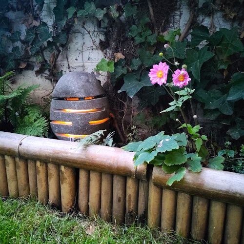 BambusBASIS Steinlampe - handgefertigt