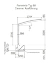 Vorschaubild Ximax Carport Portoforte Typ 80 495 x 270 cm Caravan Ausführung