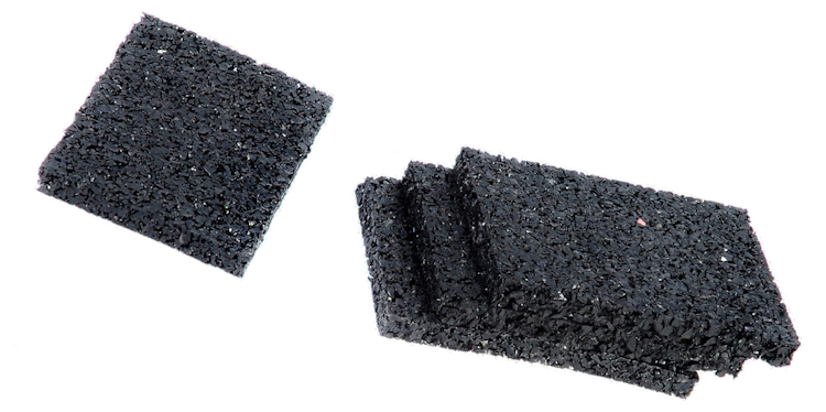 Feuchtigkeitssperre / Gummigranulat Unterleg-Pads für Gartenhäuser 24 Stück