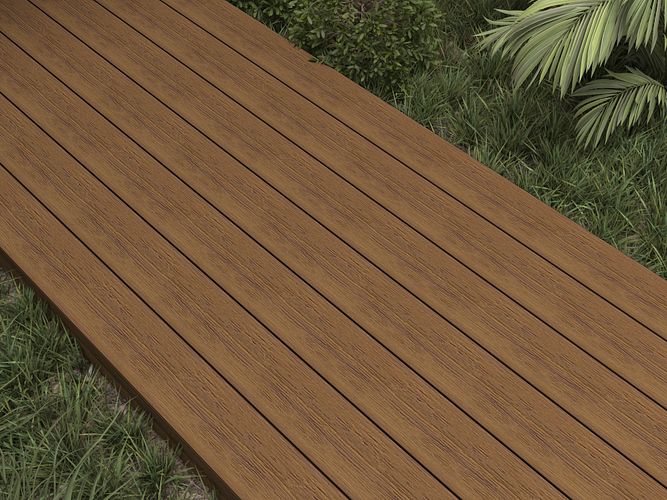 NewTechWood Deluxe Vintage WPC-Terrassendiele Hohlkammer Teak  23 x 138 mm