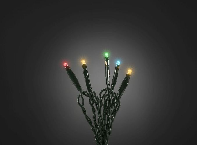 Konstsmide Weihnachtsbeleuchtung  Micro LED Lichterkette 10 bunte Dioden