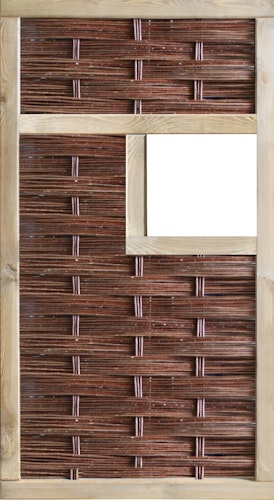 T&J LABO-3D Weidengeflechtzaun 94x 180 cm, 1 Fenster mittig