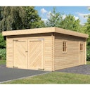 Vorschaubild Karibu Flachdach Garage mit Tor - 38 mm