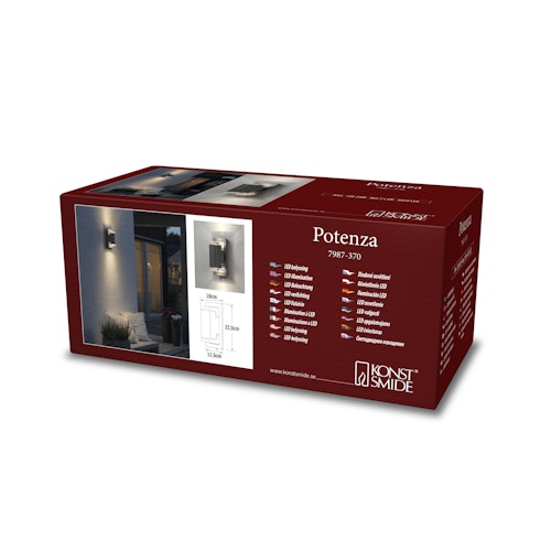 Konstsmide Wandleuchte Potenza, anthrazit (7987-370)