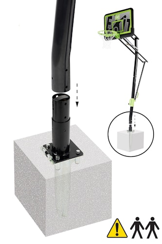 EXIT Basketballkorb Galaxy Inground Basket Black Edition