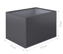 Vorschaubild KGT Aluminium Hochbeet 130 - Profile anthrazit - B1,21 x T0,91 x H0,77 m - 700 l