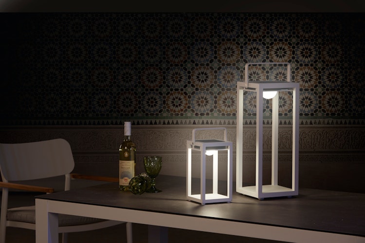 BEST-LIGHT Solarleuchte 15 x 14 x 28 cm, Aluminium Weiß - Auslaufartikel