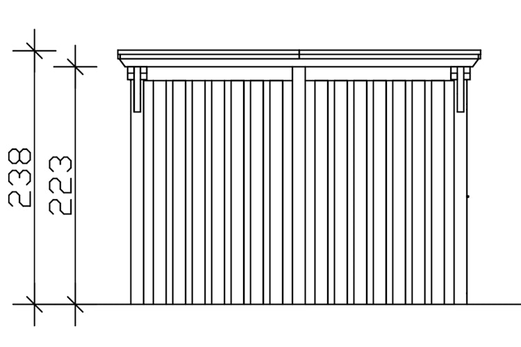 Skan Holz Emsland - Flachdach Carport aus Leimholz Breite 340 cm