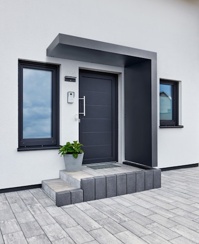 Gutta Rechteckvordach BS Plus 250 inkl. Seitenteil (neues Modell)