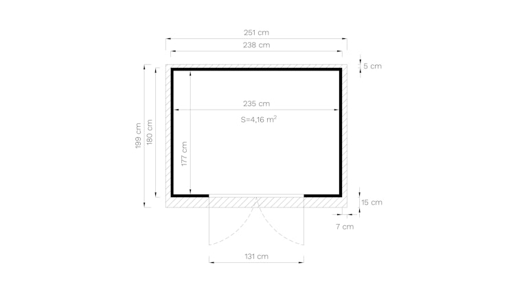 Bertilo Gerätehaus Amrum 1/2/3 - 14 mm